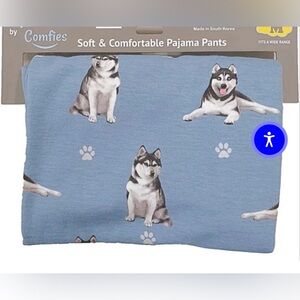 Unisex Siberian Husky Print Pajama Pants